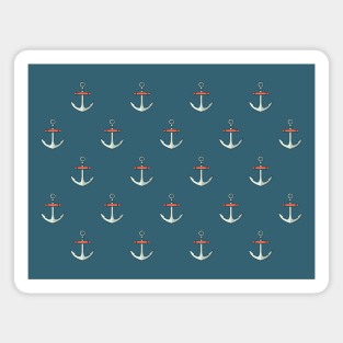 Minimalist pattern boat anchor Magnet